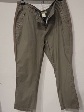 Caribbean Joe Olive Chinos with Brown Side Stripe